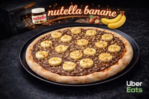 Pizza au nutella et à la banane