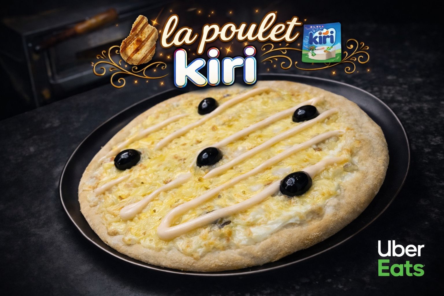 Pizza poulet et kiri